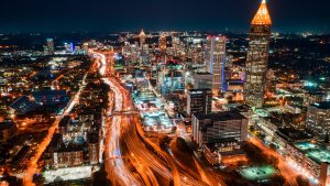 Time lapse photography of city during night time